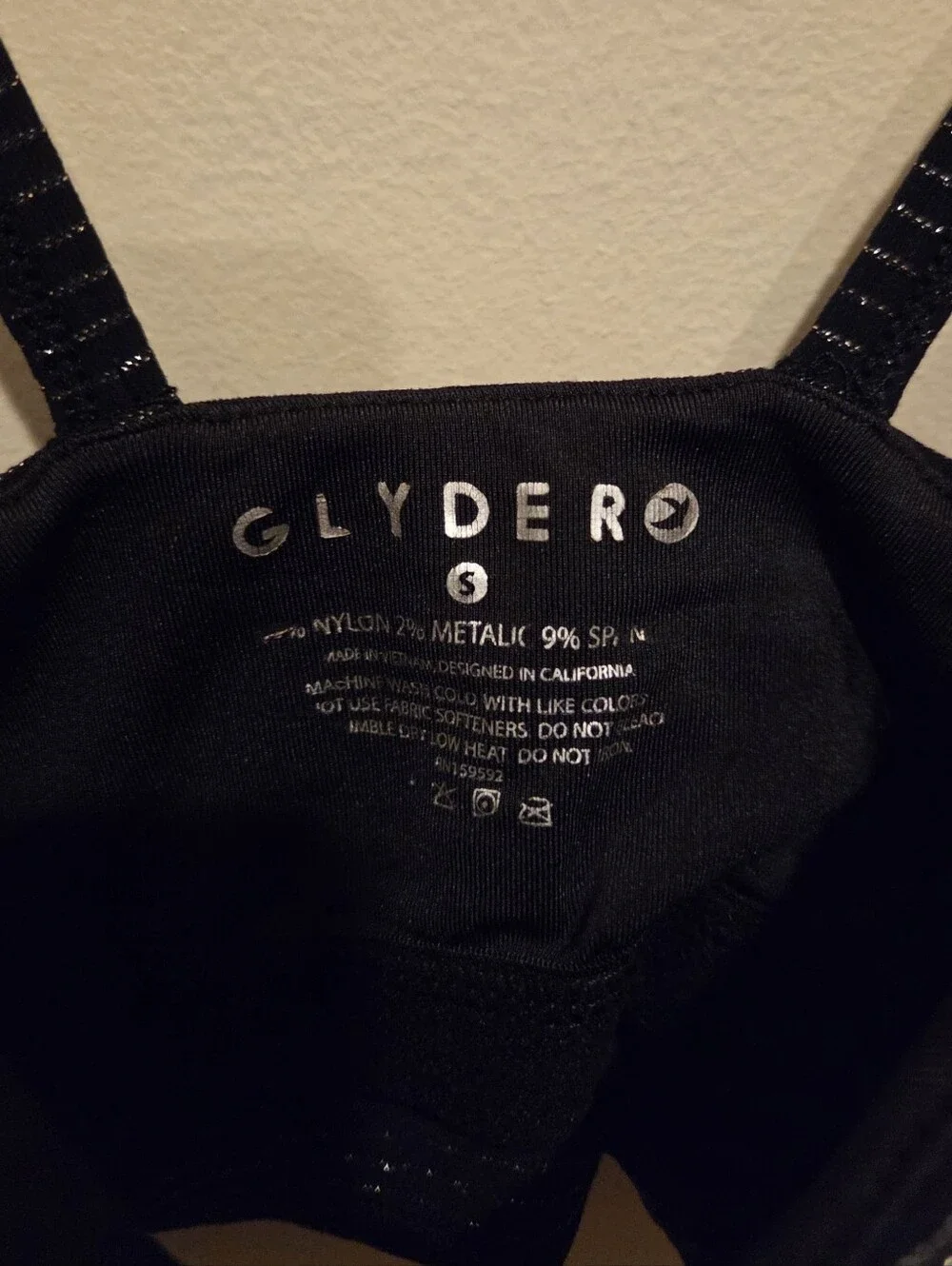 Glyder Charge Bra Top - Black And Gold